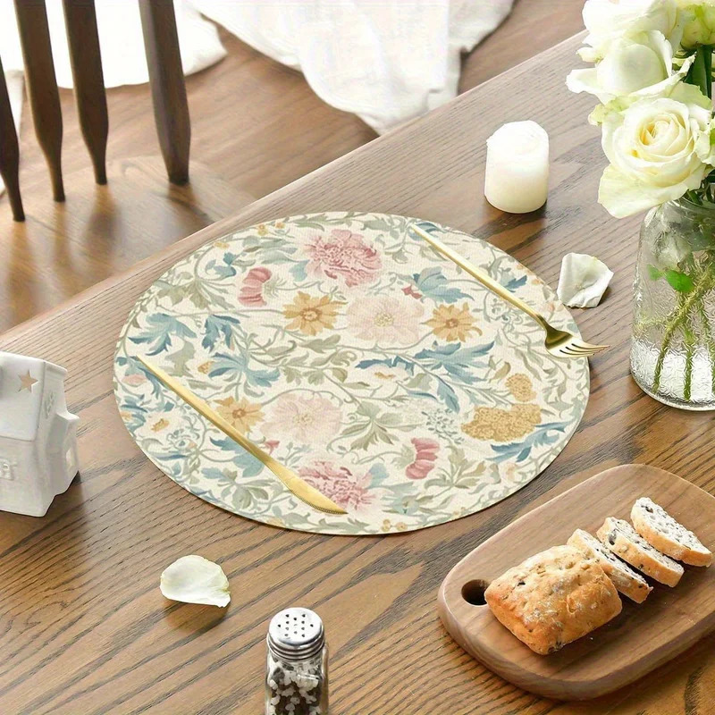 Coffee Tea Garden - VIKAMA 4Pcs British Garden Placemats Tea