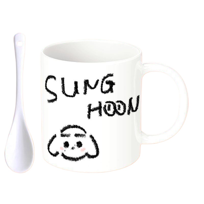 Coffee Tea & Hot Chocolate - ENHYPENS Lovely Cartoon Peripheral Ceramic Mug