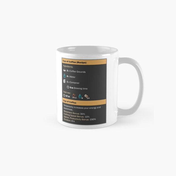 Coffee Tea Recipe - Cup Of Coffee Recipe Classic Mug
