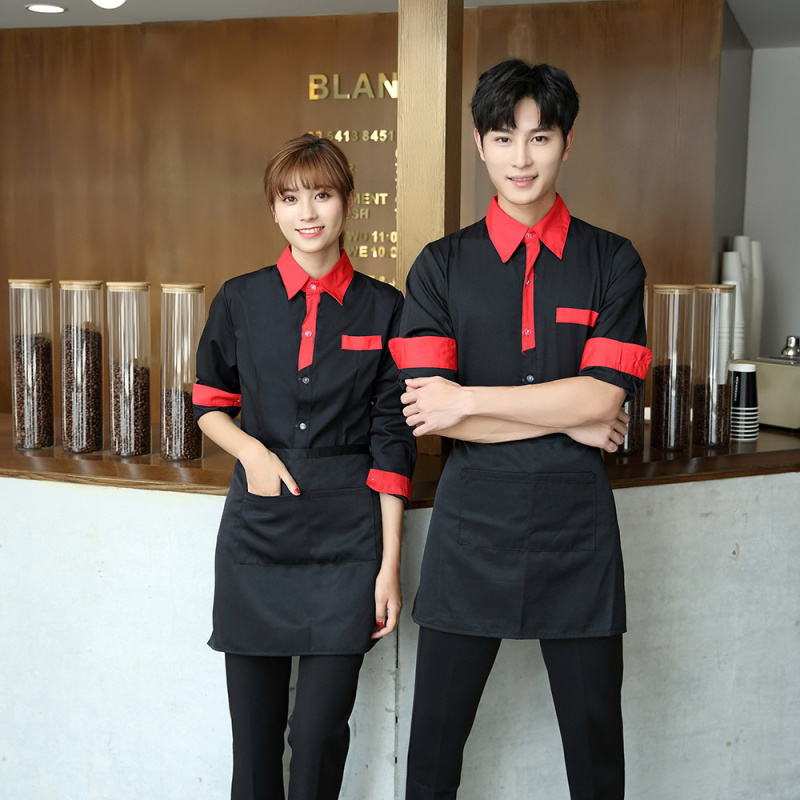 Coffee Tea Catering - Restaurant Waiter Work Uniform Women Long