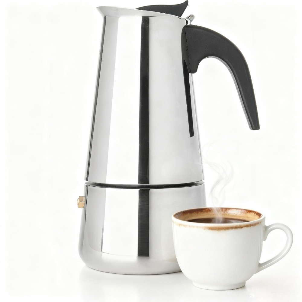 Coffee Tea Making Machine - Portable Coffee Pot Stainless Steel Mocha