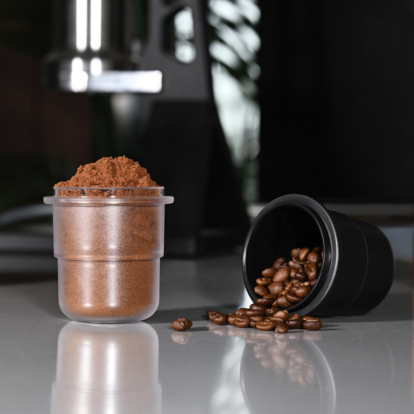 Coffee Tea Making Machine - 58mm Coffee Portafilter Dosing Cup Black