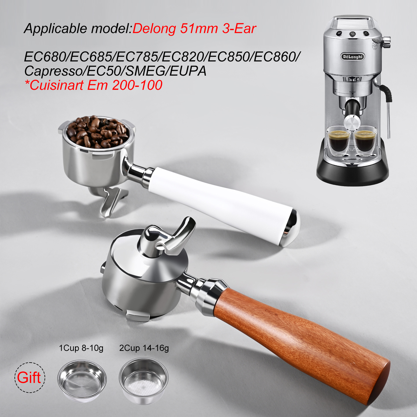 Coffee Tea Making Machine - 51mm Double Spout Coffee Portafilter for