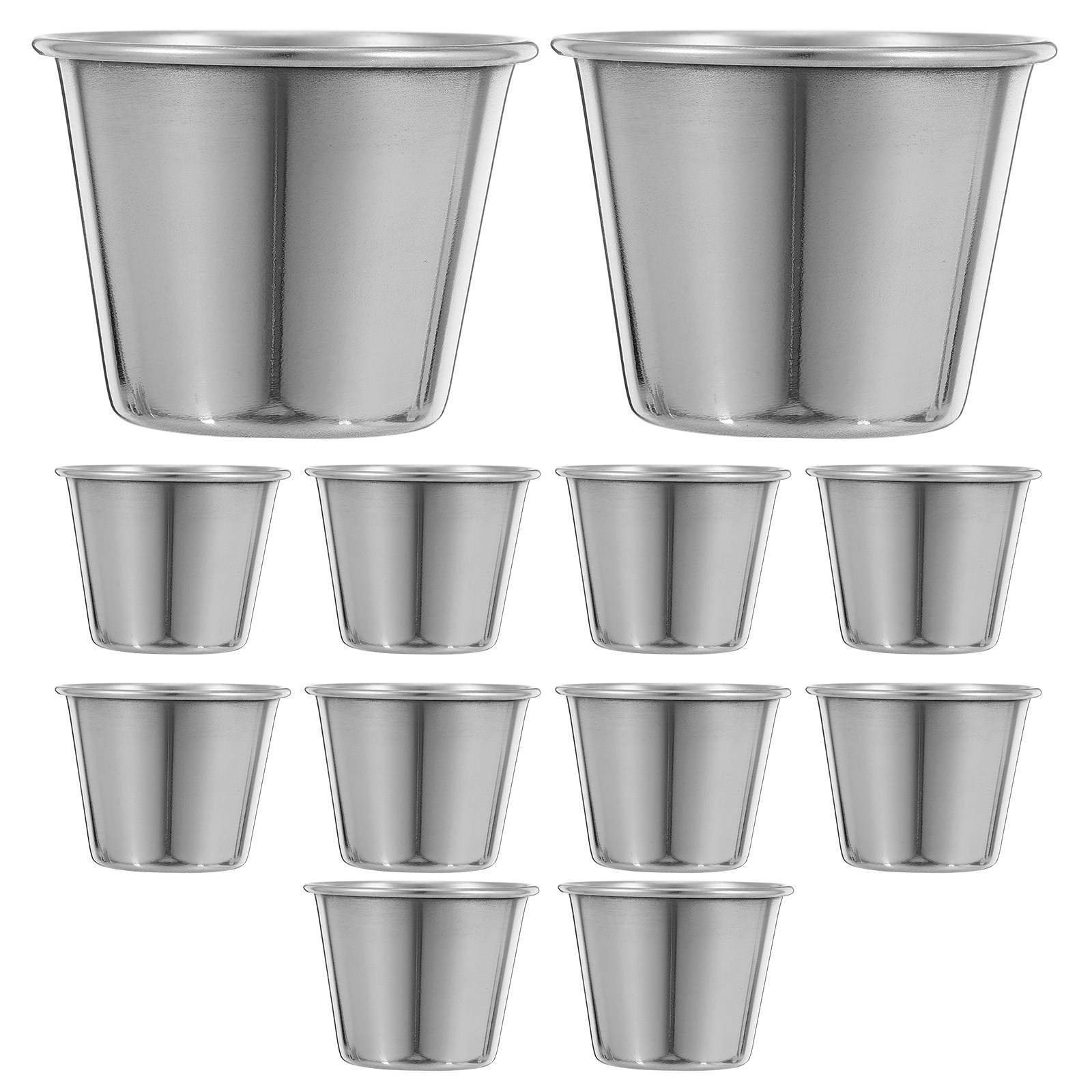 Coffee Tea Vodka - 12Pcs Stainless Steel Liquor Cup Heavy