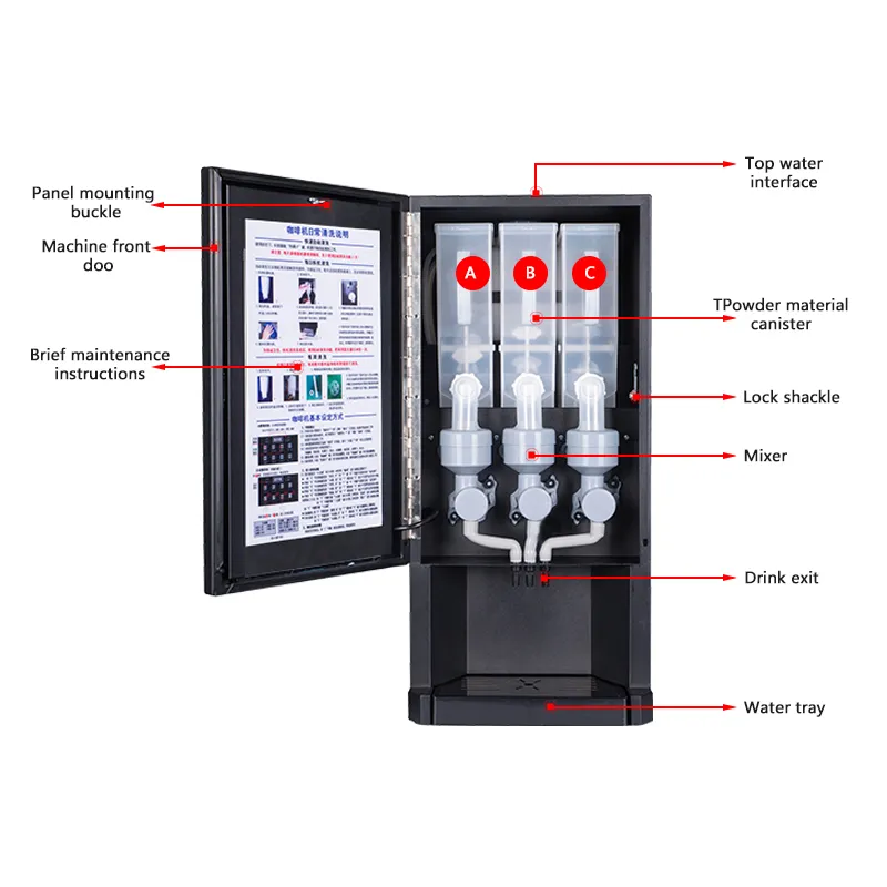 Smart Touch Screen Fully Autom - Coffee Tea Vending Machine recensie en prijs