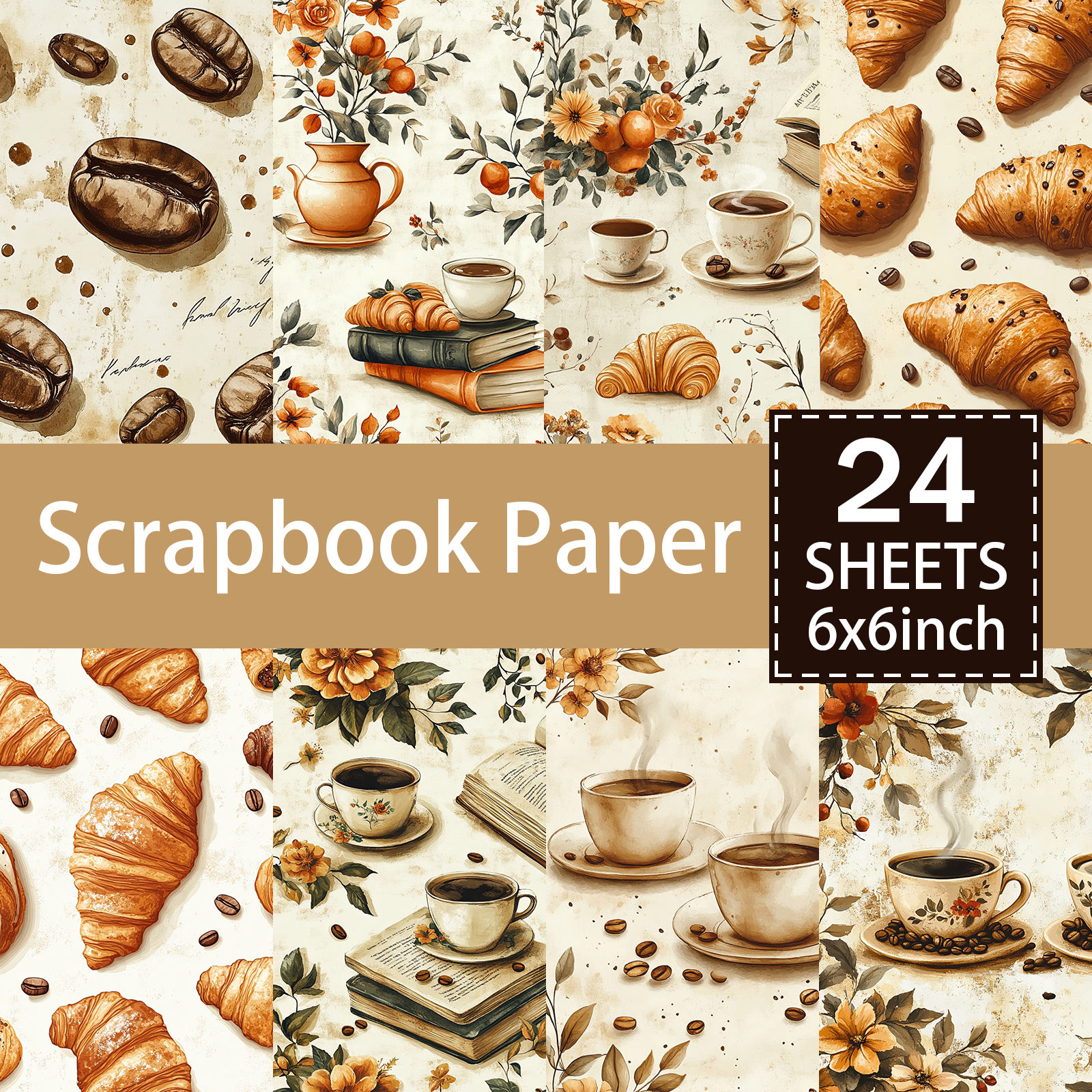 24 Sheets 6 inch Size Vintage  - Coffee Tea Journal recensie en prijs