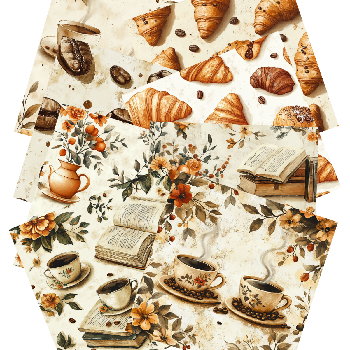 24 Sheets 6 inch Size Vintage  - Coffee Tea Journal recensie en prijs