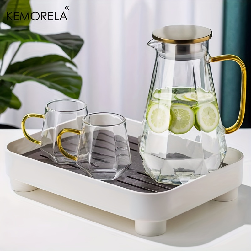 1PCS Diamond Texture Glass Tea - Coffee Tea Water Heater recensie en prijs