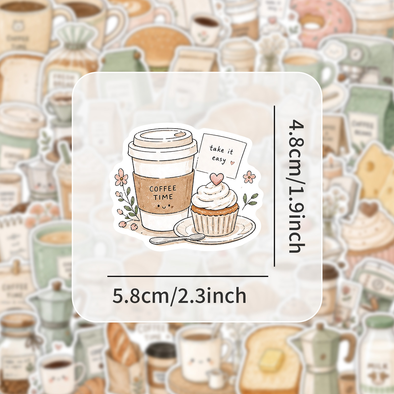 50-100 PCS Coffee Time Sticker - Coffee Tea Journal recensie en prijs
