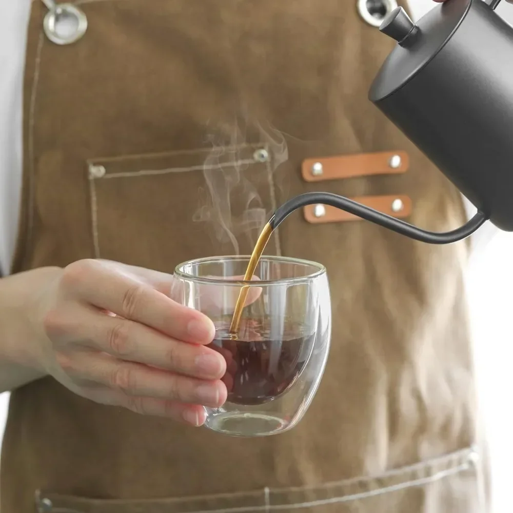 6 pcs Clear Double Wall Glass  - Coffee Tea Catering recensie en prijs