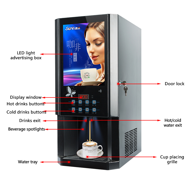 30SCW-8 Hot Ice Instant Coffee - Coffee Tea Vending Machine recensie en prijs
