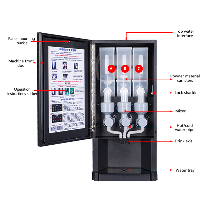 30SCW-8 Hot Ice Instant Coffee - Coffee Tea Vending Machine recensie en prijs