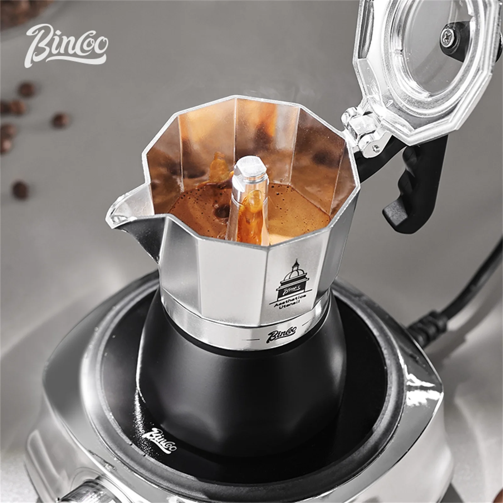 BINCOO Double Valve Moka Pot，E - Coffee Tea Making Machine recensie en prijs