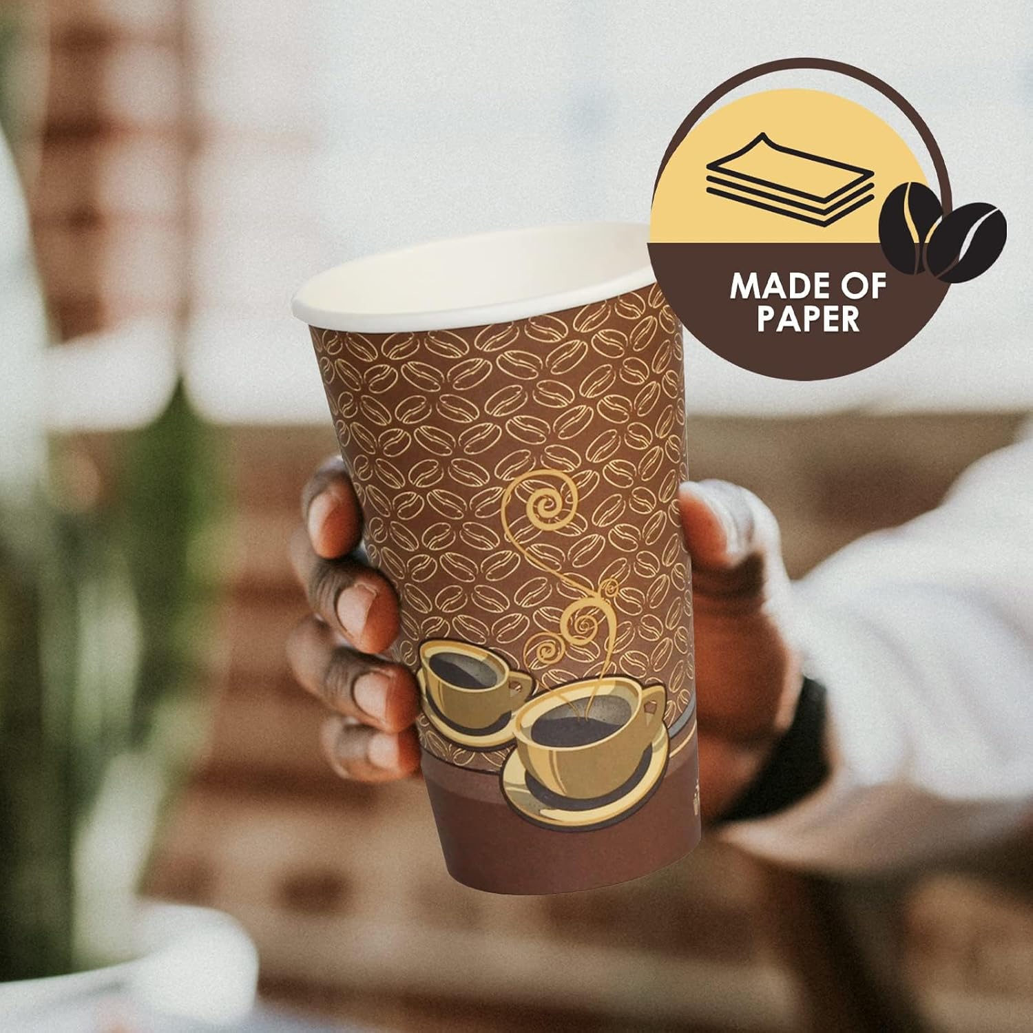 Disposable Coffee Cups 16oz, S - Coffee Tea & Hot Chocolate recensie en prijs