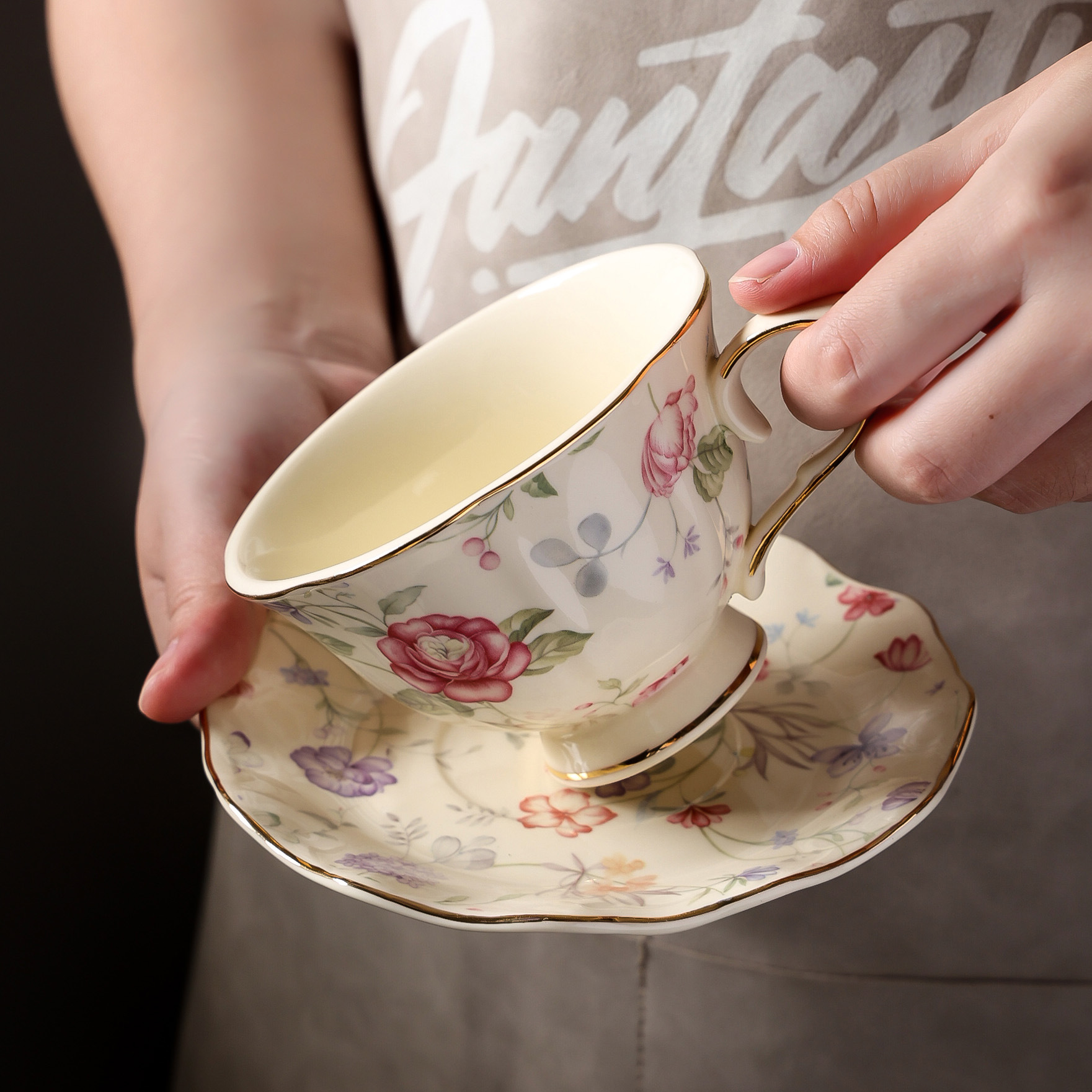 Gold-plated Rose Texture Ceram - Coffee Tea & Hot Chocolate recensie en prijs