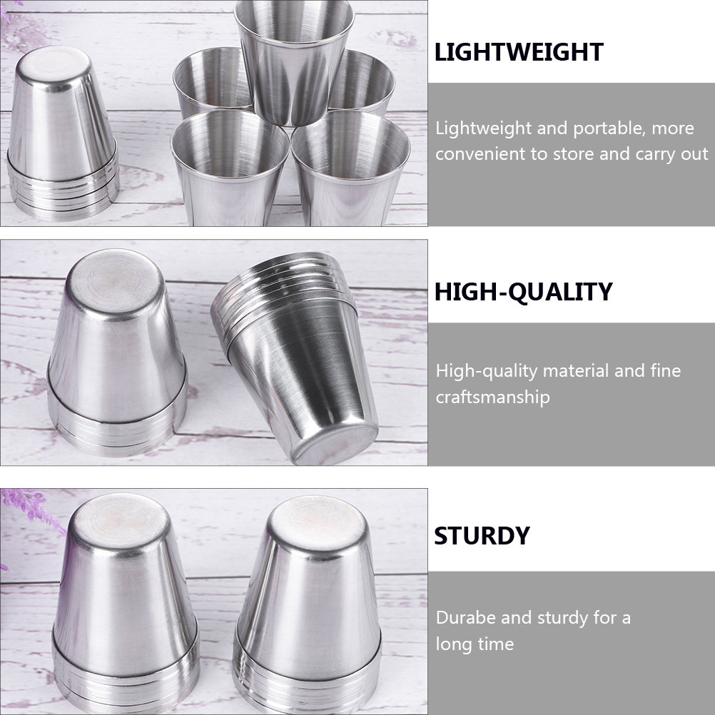 6Pcs Stainless Steel Drinking  - Coffee Tea Vodka recensie en prijs