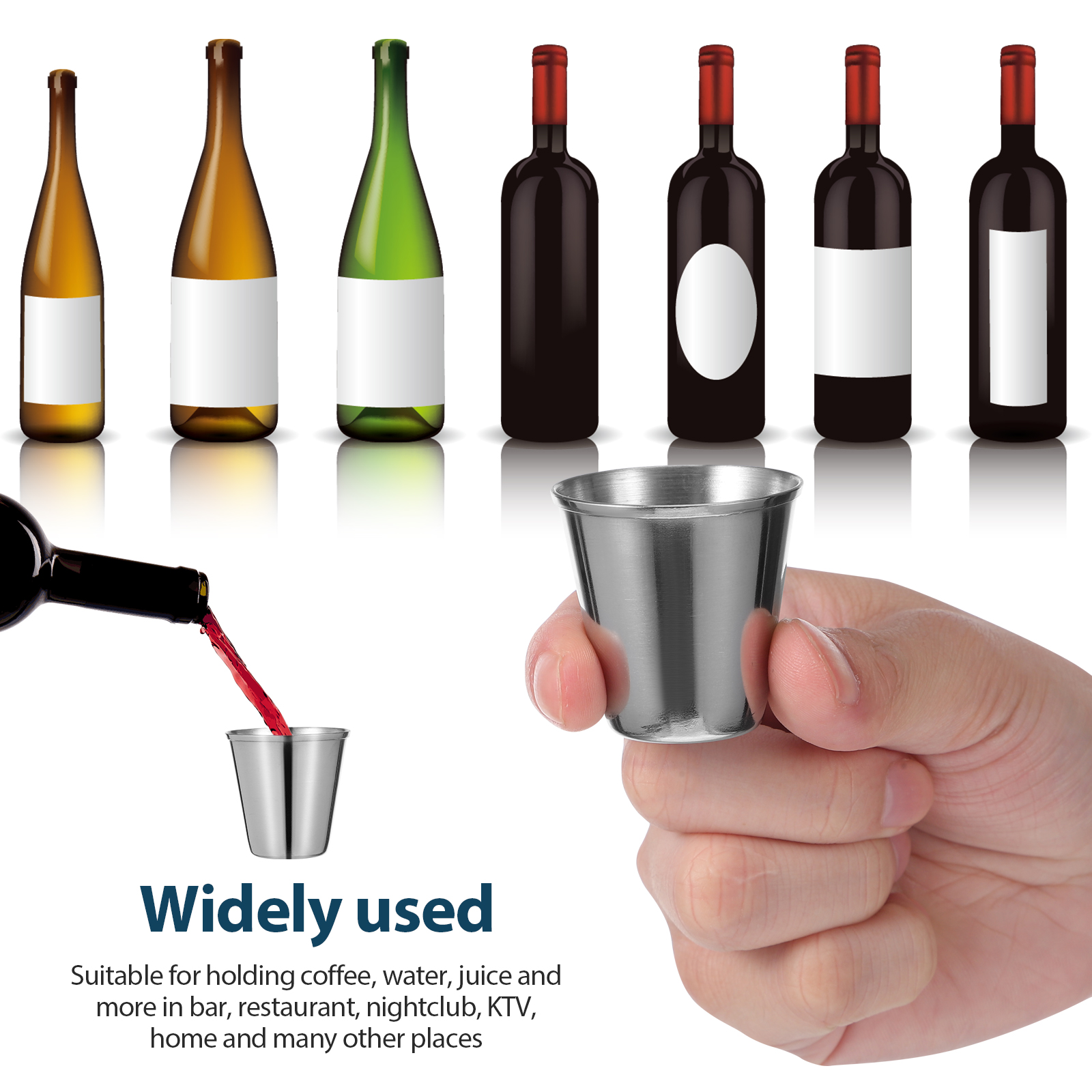 12pcs Stainless Steel Shot Cup - Coffee Tea Vodka recensie en prijs