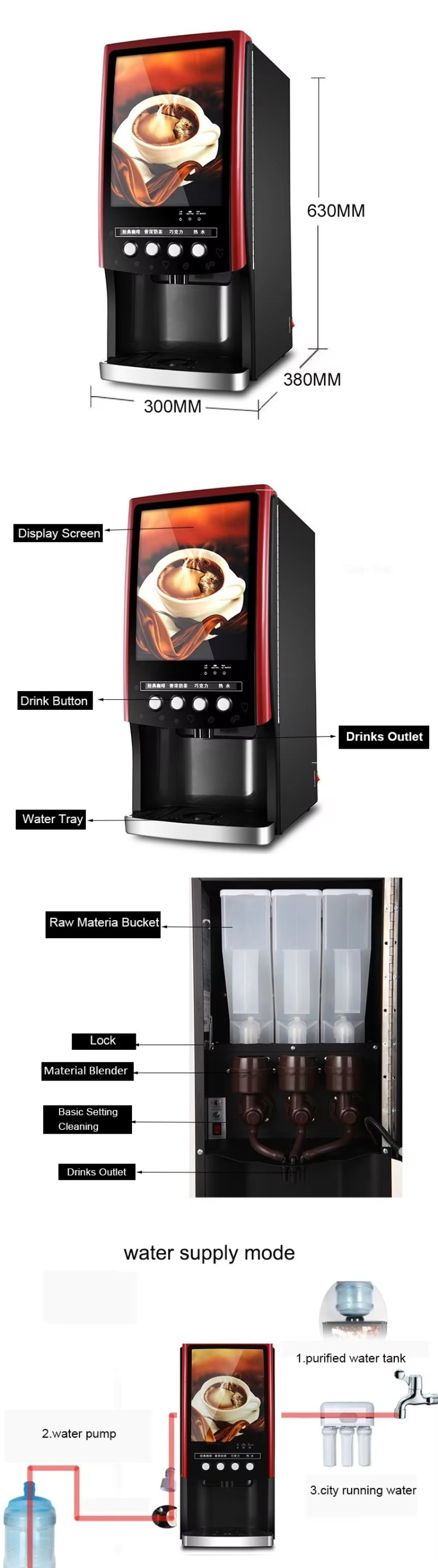 Milk Tea Bubble Tea Vending Ma - Coffee Tea Vending Machine recensie en prijs