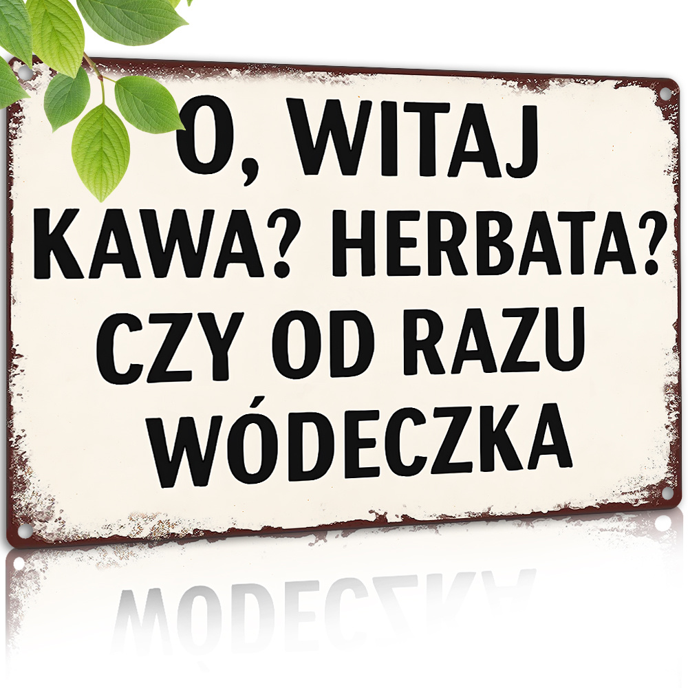Vintage Metal Sign, Polish Fun - Coffee Tea Vodka recensie en prijs