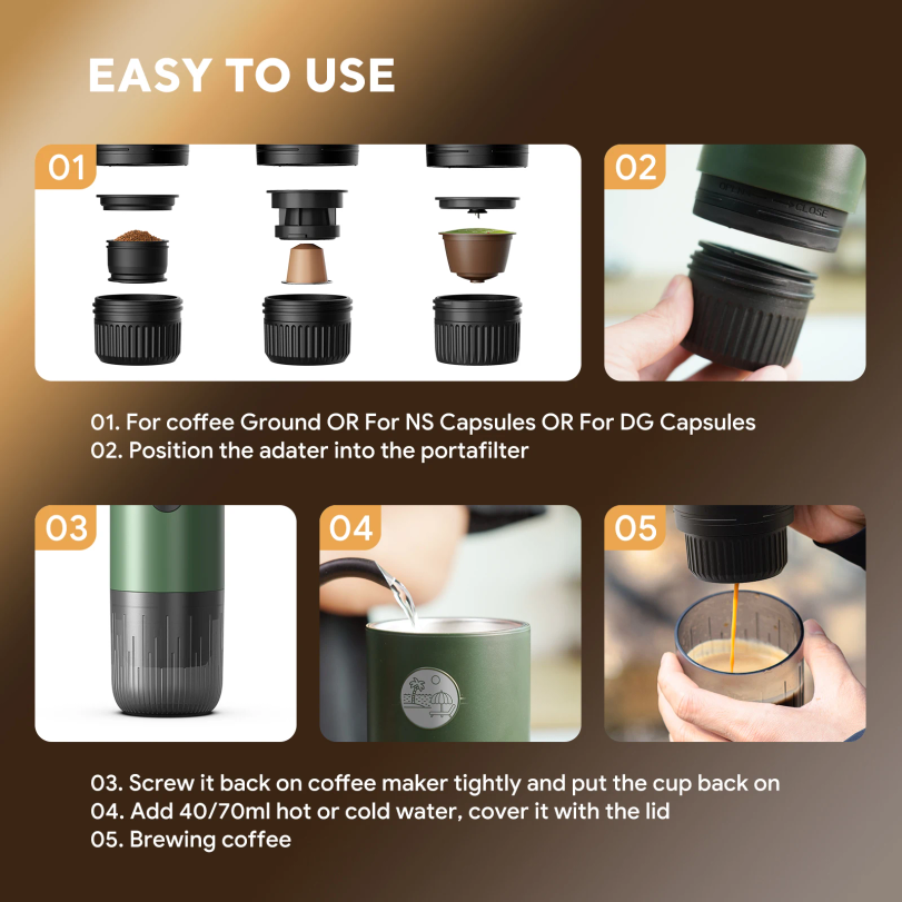 Portable Espresso Machine 3-in - Coffee Tea Making Machine recensie en prijs