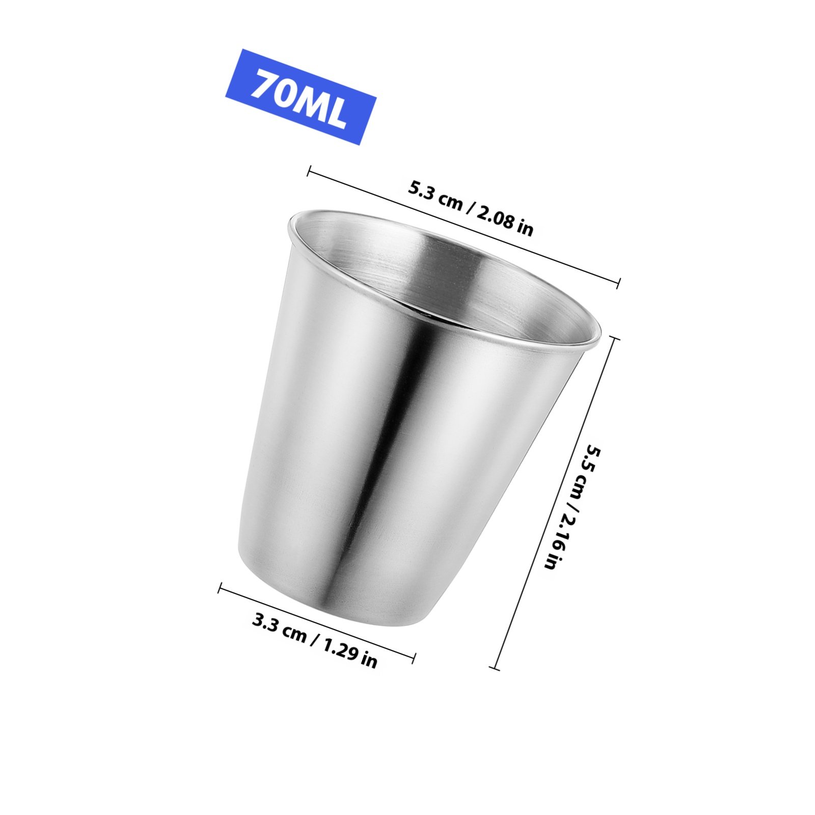 12Pcs Stainless Steel Shot Cup - Coffee Tea Vodka recensie en prijs