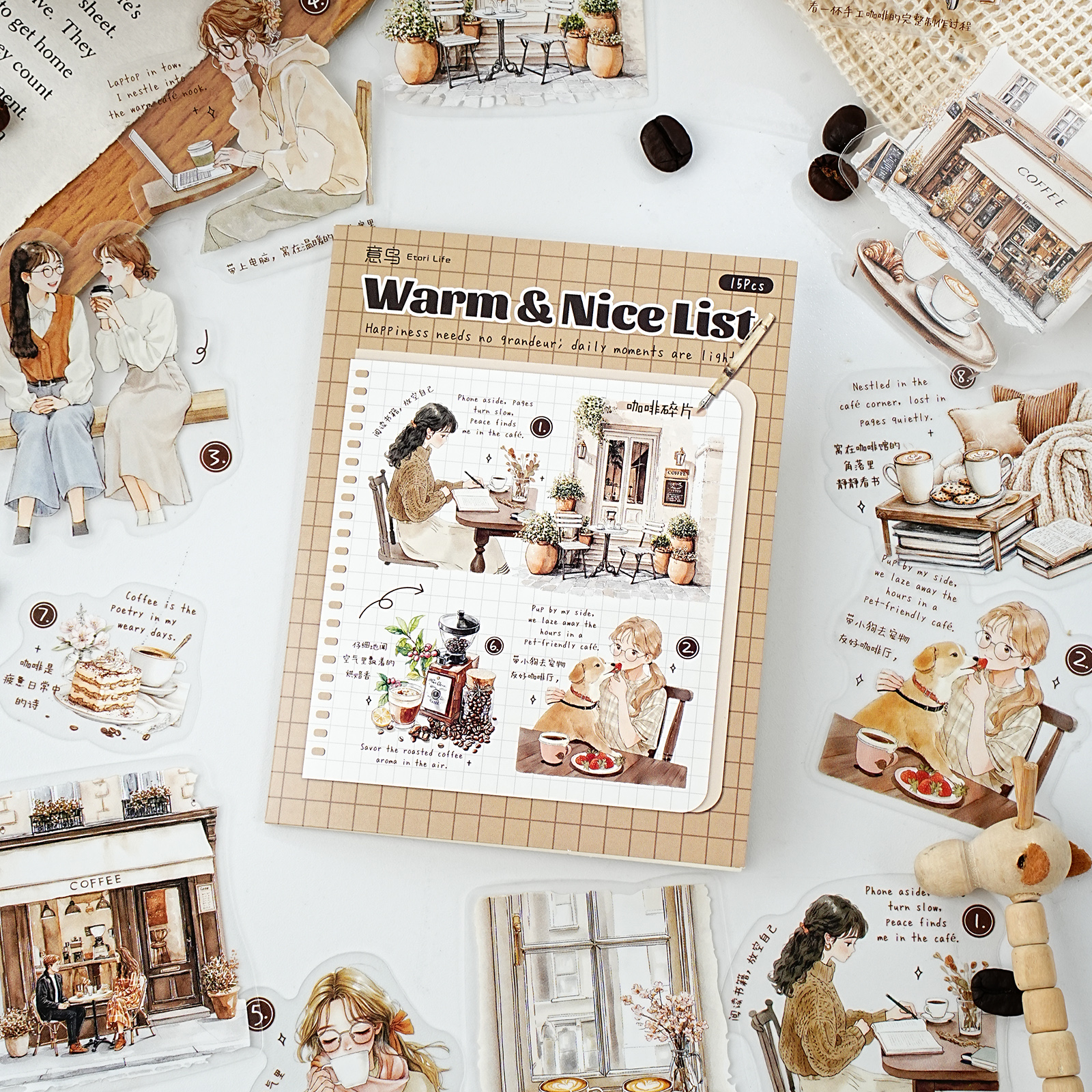 Etori Life 15Pcs Vintage After - Coffee Tea Journal recensie en prijs