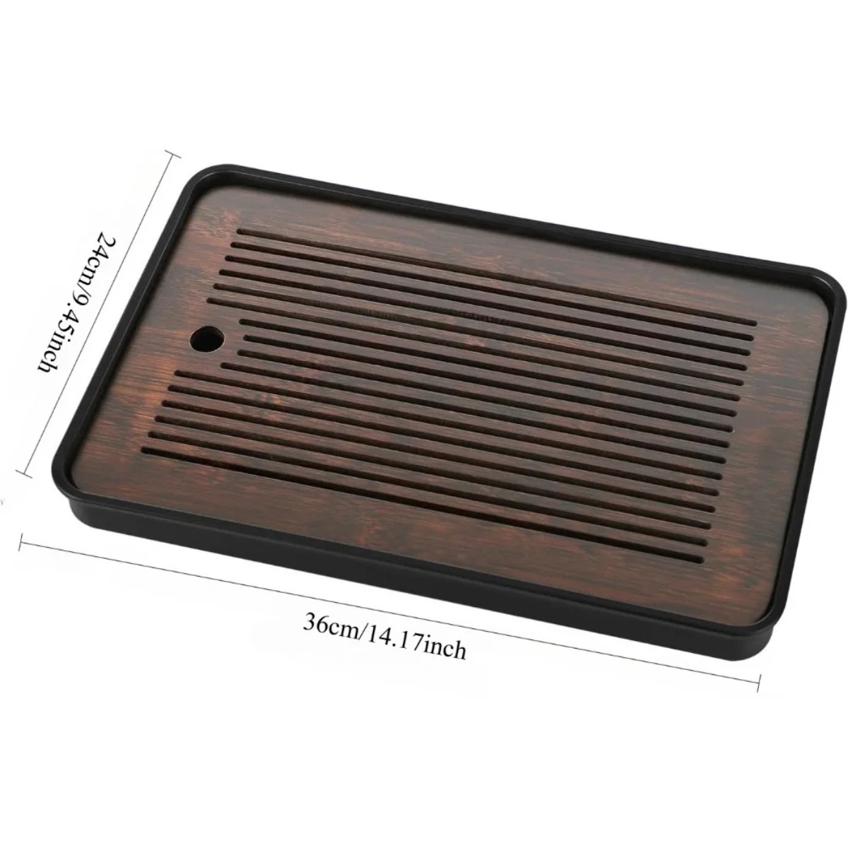 Natural Bamboo Tea Tray with H - Bamboo Tea Tray recensie en prijs