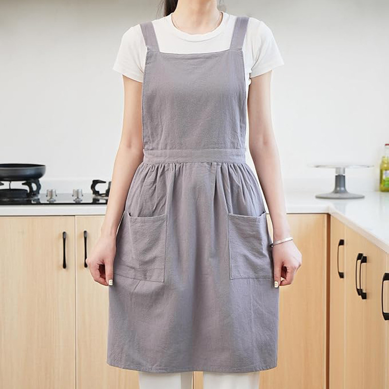 Canvas apron made of cotton su - Coffee Tea Garden recensie en prijs