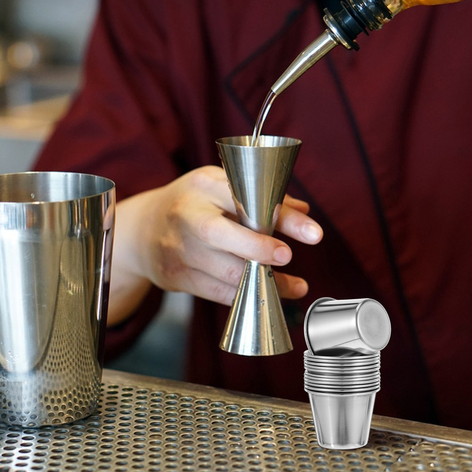 12Pcs Stainless Steel Liquor C - Coffee Tea Vodka recensie en prijs