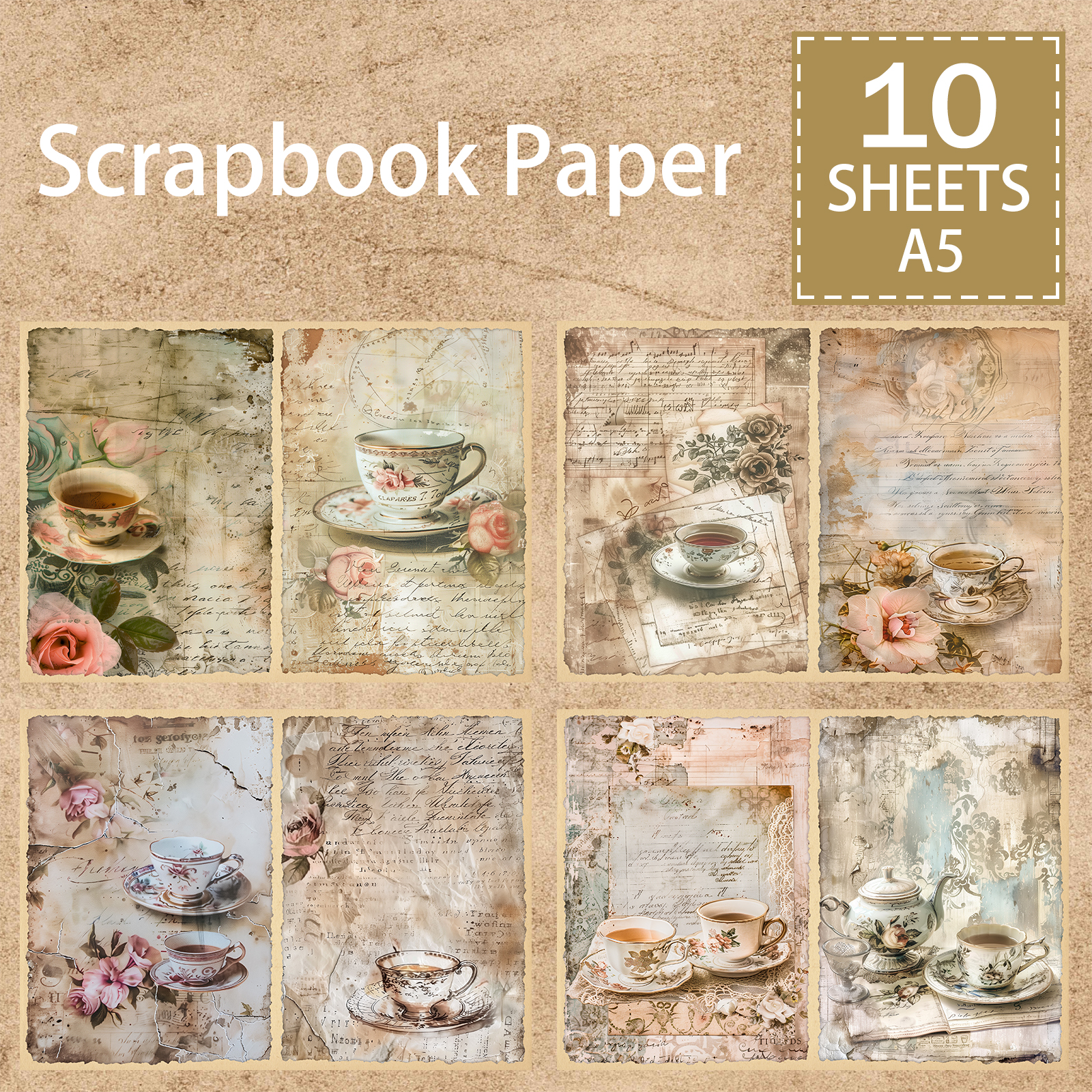 10 Sheets A5 Size Retro Word C - Coffee Tea Journal recensie en prijs