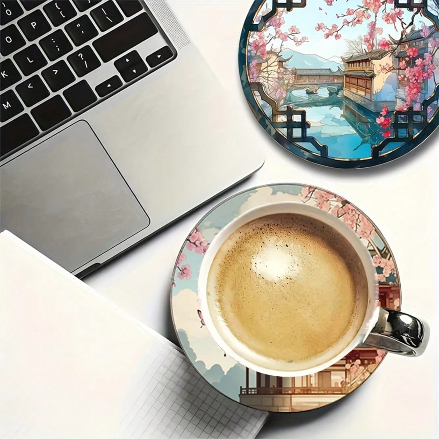 2D FLAT 6pcs/Set Japanese Cher - Coffee Tea Garden recensie en prijs