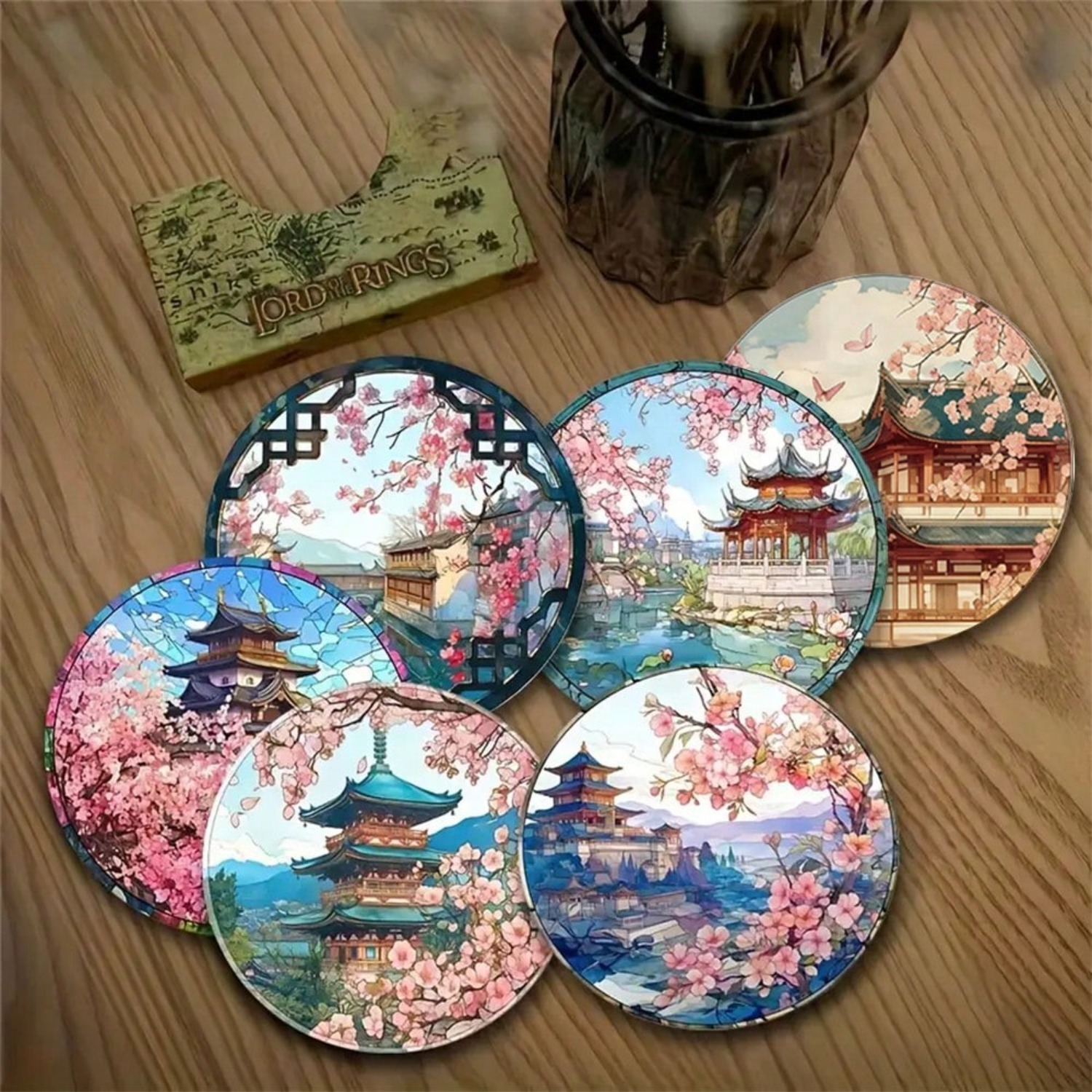 2D FLAT 6pcs/Set Japanese Cher - Coffee Tea Garden recensie en prijs
